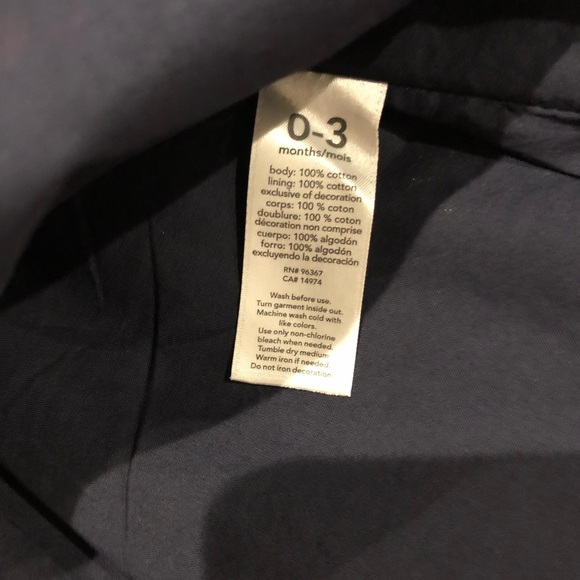 OshKosh navy floral dress with embroidered neck - Picture 5 of 5